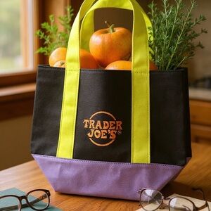 Black and Purple Tote Bag